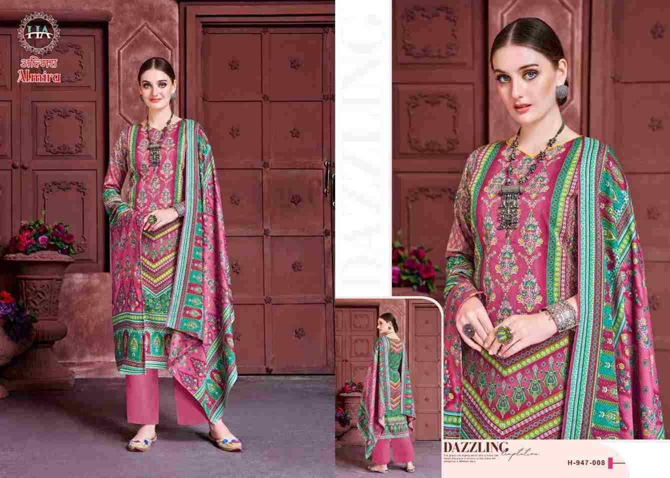 Almira By Harshit Fashion Hub 947-001 To 947-008 Series Beautiful Pakistani Suits Colorful Stylish Fancy Casual Wear & Ethnic Wear Pure Pashmina Digital Printed Dresses At Wholesale Price