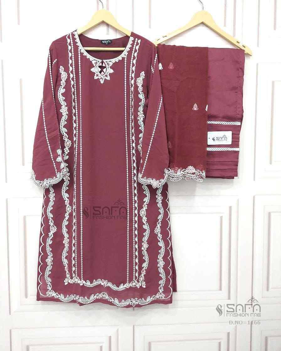 Safa 1166 Colours By Safa Fashion 1166-A To 1166-C Series Beautiful Pakistani Suits Colorful Stylish Fancy Casual Wear & Ethnic Wear Heavy Georgette Embroidered Dresses At Wholesale Price