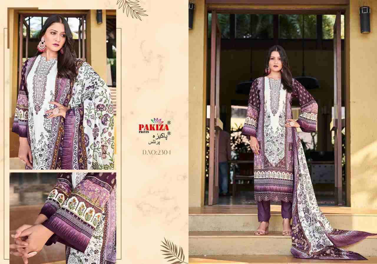 Zara Zikra Vol-23 By Pakiza Prints 2301 To 2310 Series Beautiful Festive Suits Colorful Stylish Fancy Casual Wear & Ethnic Wear Lawn Cotton Digital Printed Dresses At Wholesale Price