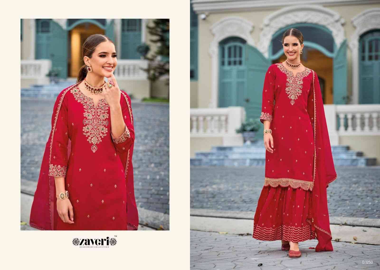 Rutba By Zaveri 1250 To 1251 Series Beautiful Sharara Suits Colorful Stylish Fancy Casual Wear & Ethnic Wear Heavy Silk Embroidery Dresses At Wholesale Price