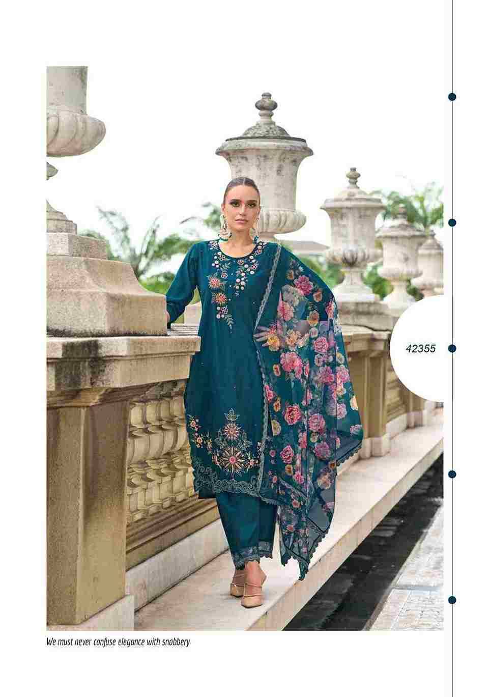 Nazakat Vol-3 By Kailee 42351 To 42355 Series Beautiful Festive Suits Colorful Stylish Fancy Casual Wear & Ethnic Wear Pure Viscose Silk Embroidery Dresses At Wholesale Price