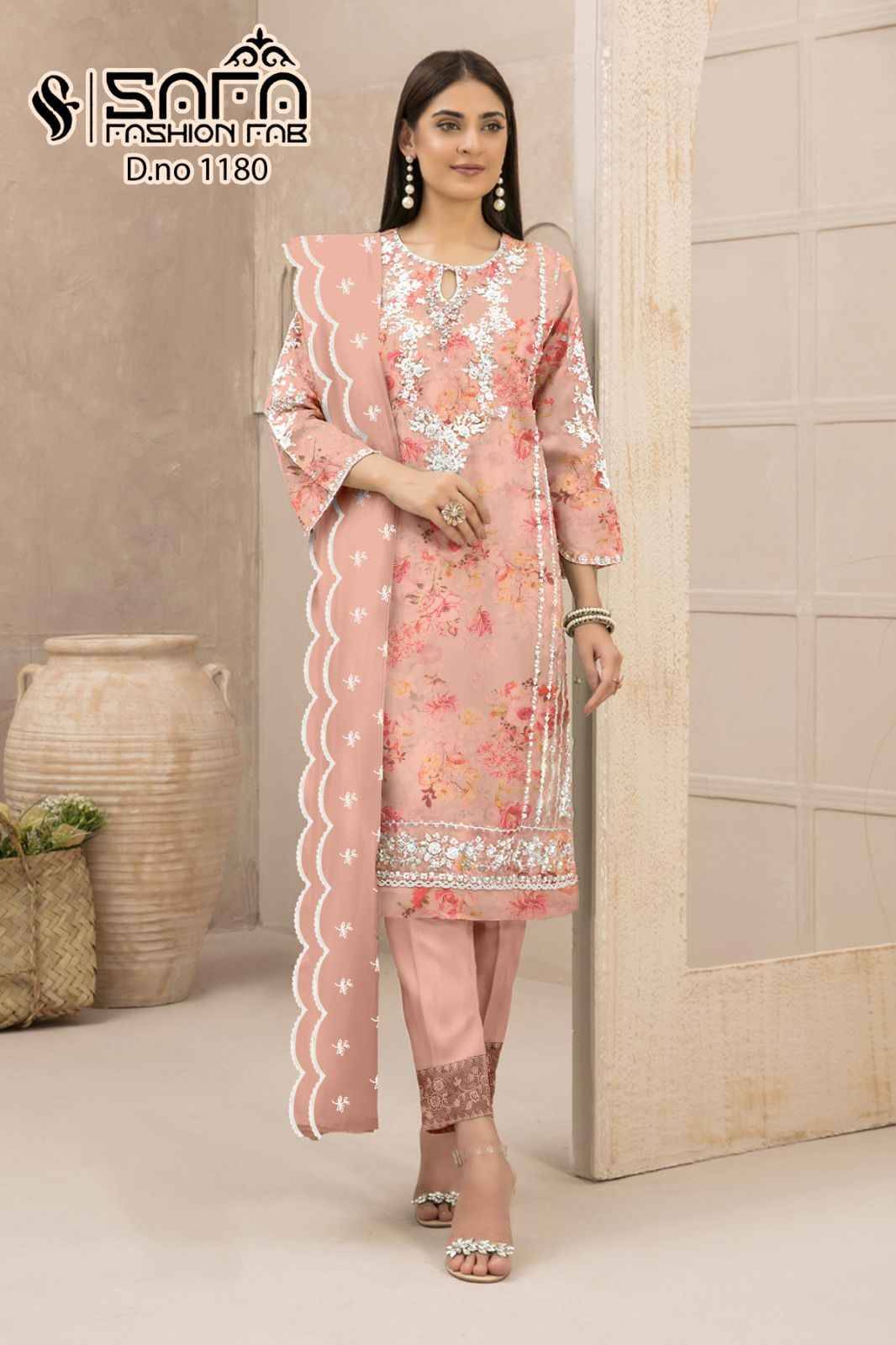 Safa 1180 Colours By Safa Fashion 1180-A To 1180-C Series Beautiful Pakistani Suits Colorful Stylish Fancy Casual Wear & Ethnic Wear Heavy Georgette Embroidered Dresses At Wholesale Price
