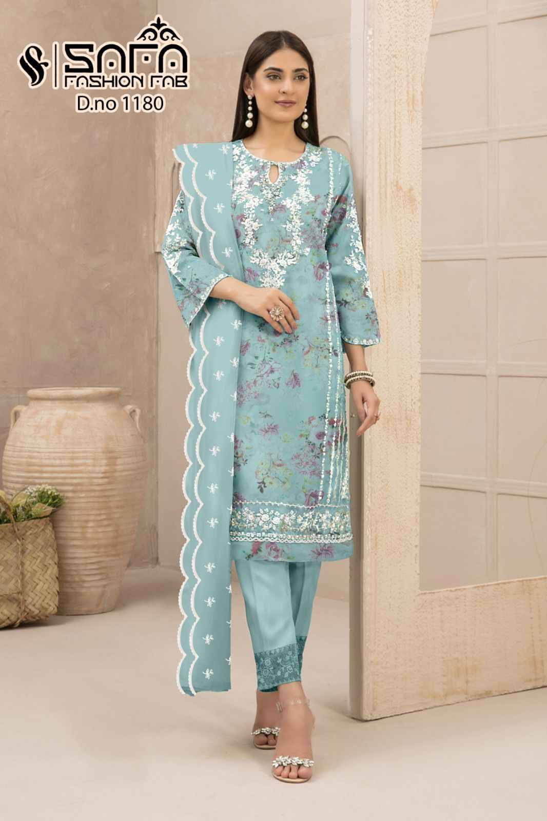 Safa 1180 Colours By Safa Fashion 1180-A To 1180-C Series Beautiful Pakistani Suits Colorful Stylish Fancy Casual Wear & Ethnic Wear Heavy Georgette Embroidered Dresses At Wholesale Price
