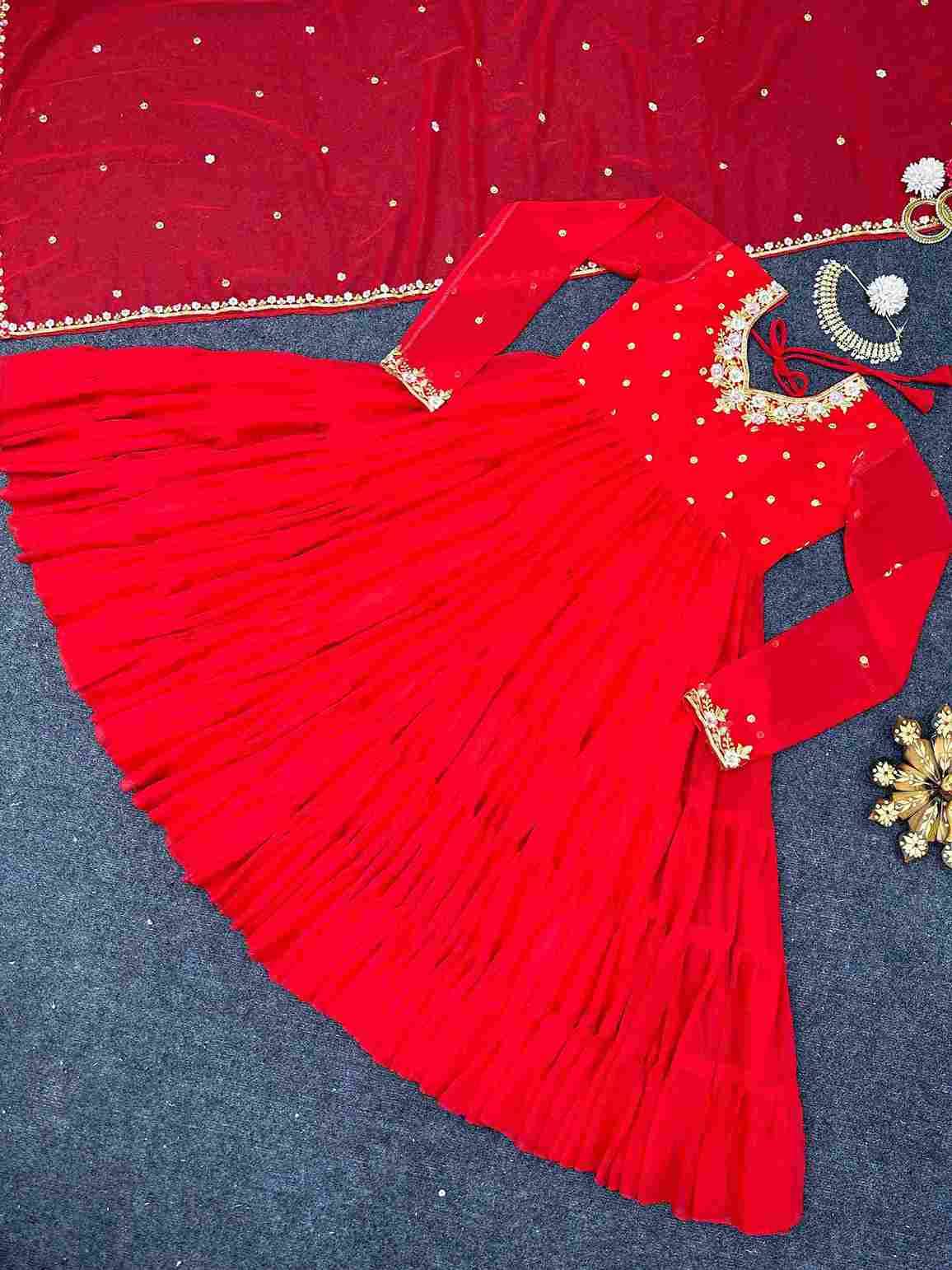 K-1368 By Fashid Wholesale 01 To 02 Series Beautiful Anarkali Suits Colorful Stylish Fancy Casual Wear & Ethnic Wear Faux Georgette Embroidery Dresses At Wholesale Price
