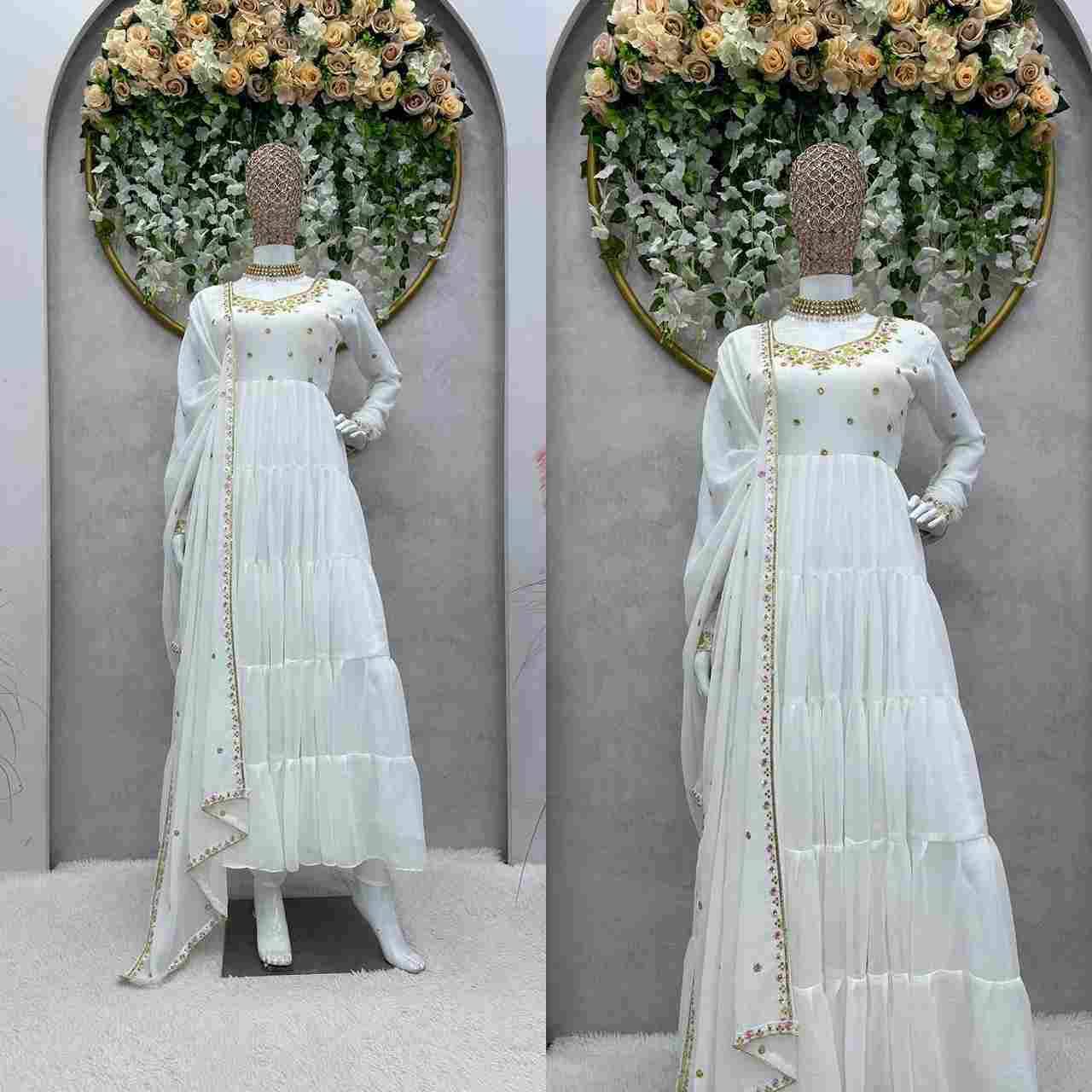 K-1368 By Fashid Wholesale 01 To 02 Series Beautiful Anarkali Suits Colorful Stylish Fancy Casual Wear & Ethnic Wear Faux Georgette Embroidery Dresses At Wholesale Price