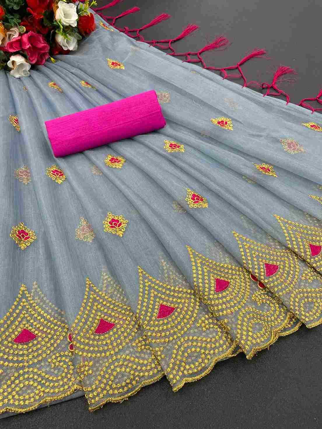 615 By Fashid Wholesale 01 To 05 Series Indian Traditional Wear Collection Beautiful Stylish Fancy Colorful Party Wear & Occasional Wear Soft Organza Sarees At Wholesale Price