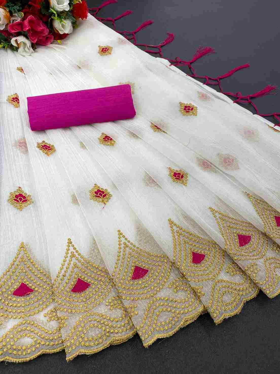 615 By Fashid Wholesale 01 To 05 Series Indian Traditional Wear Collection Beautiful Stylish Fancy Colorful Party Wear & Occasional Wear Soft Organza Sarees At Wholesale Price