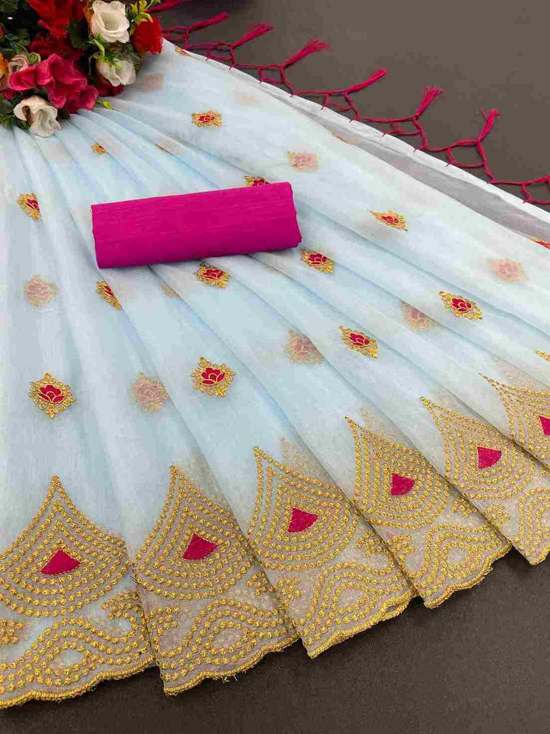 615 By Fashid Wholesale 01 To 05 Series Indian Traditional Wear Collection Beautiful Stylish Fancy Colorful Party Wear & Occasional Wear Soft Organza Sarees At Wholesale Price