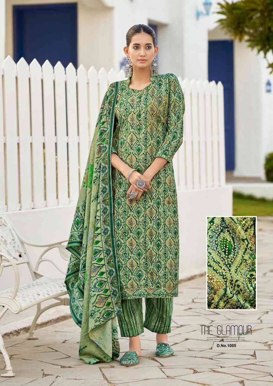 Nirali By Roli Moli 1001 To 1008 Series Festive Suits Collection Beautiful Stylish Fancy Colorful Party Wear & Occasional Wear Pure Pashmina Print With Embroidered Dresses At Wholesale Price