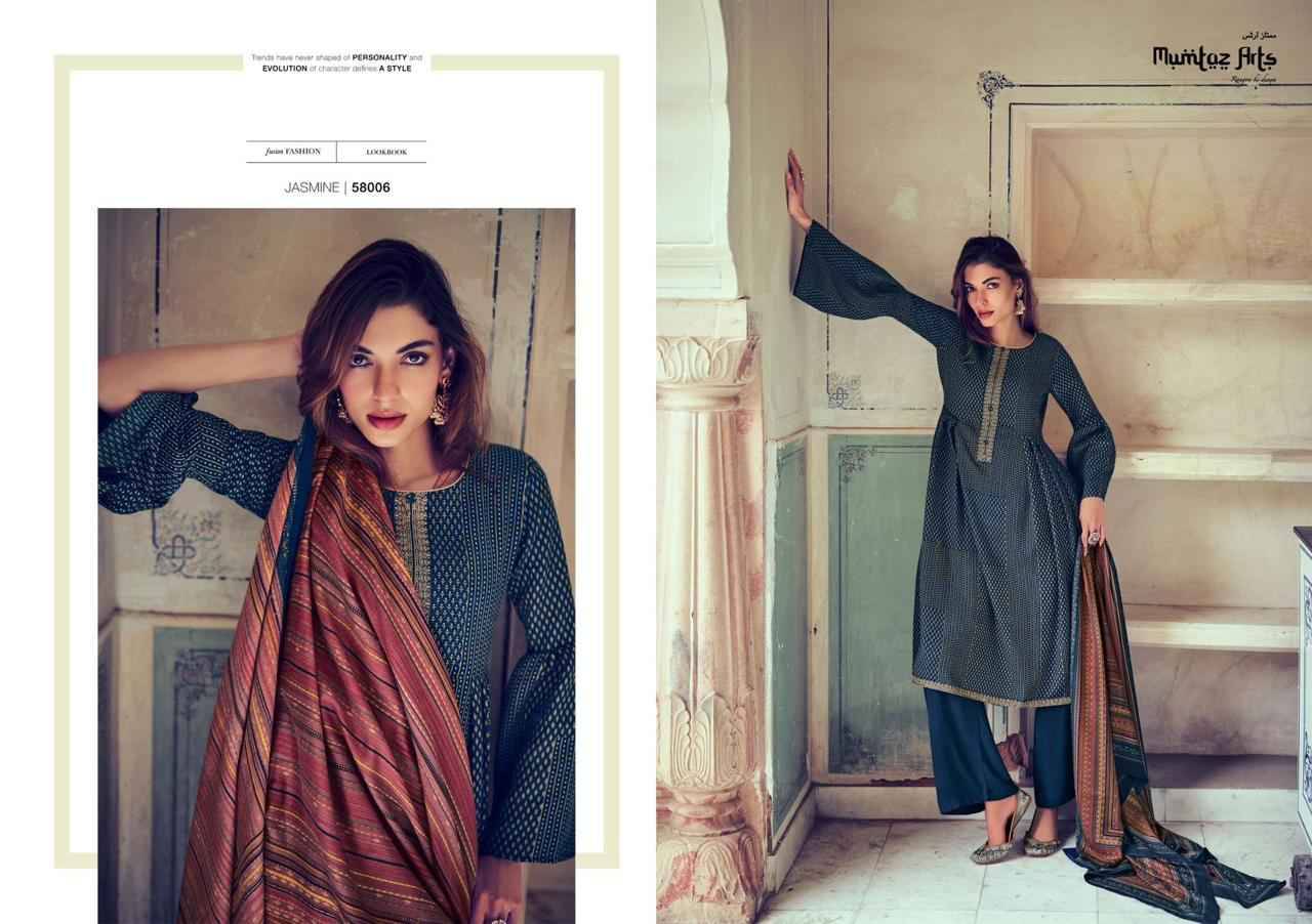 Jasmine Vol-3 By Mumtaz Arts 58001 To 58006 Series Beautiful Festive Suits Stylish Fancy Colorful Party Wear & Occasional Wear Pure Pashmina Print With Embroidery Dresses At Wholesale Price