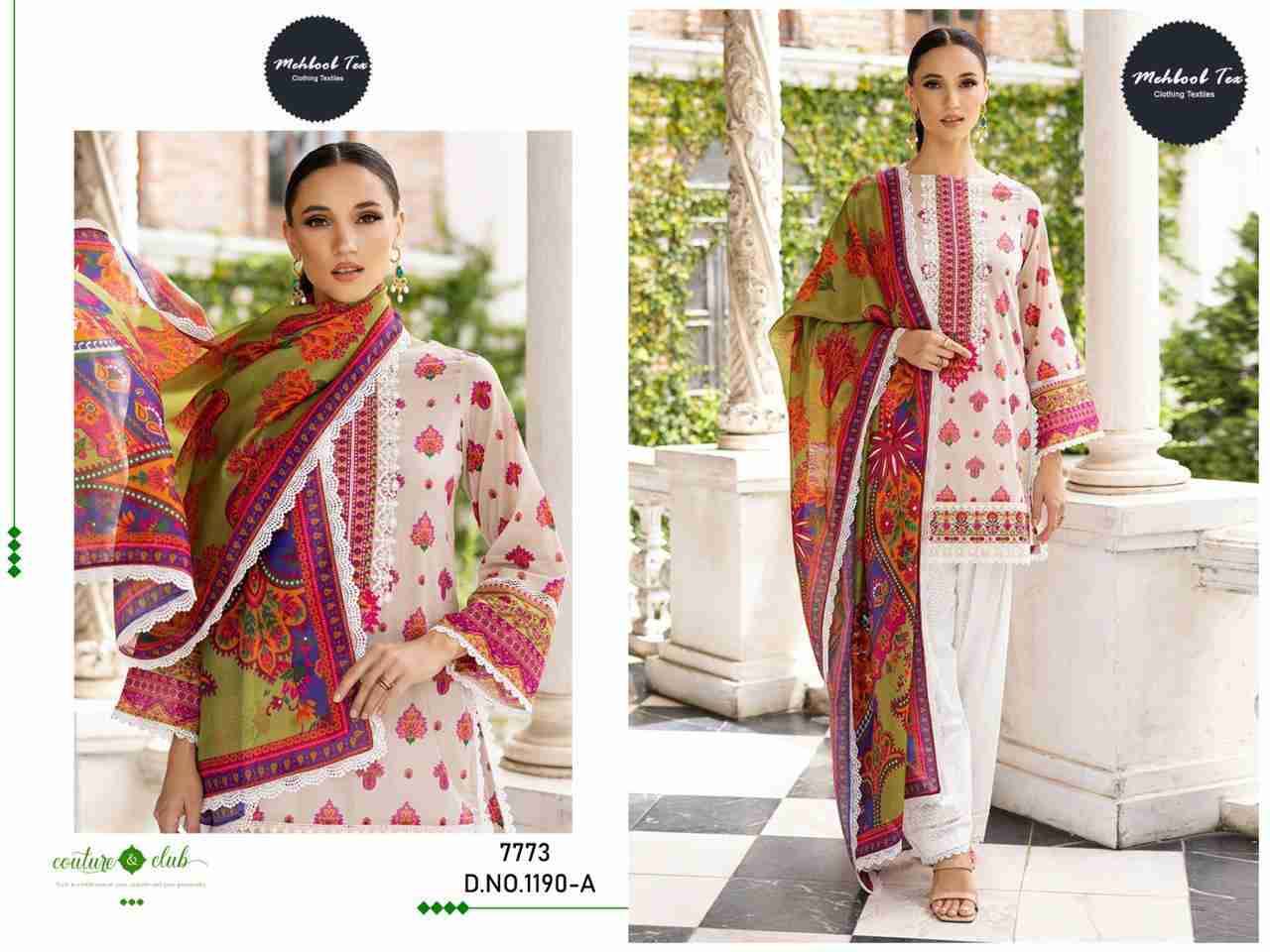 Mehboob Hit Design 1190 Colours By Mehboob Tex 1190-A To 1190-B Series Beautiful Winter Collection Pakistani Suits Stylish Fancy Colorful Casual Wear & Ethnic Wear Pure Cotton Print With Embroidery Dresses At Wholesale Price