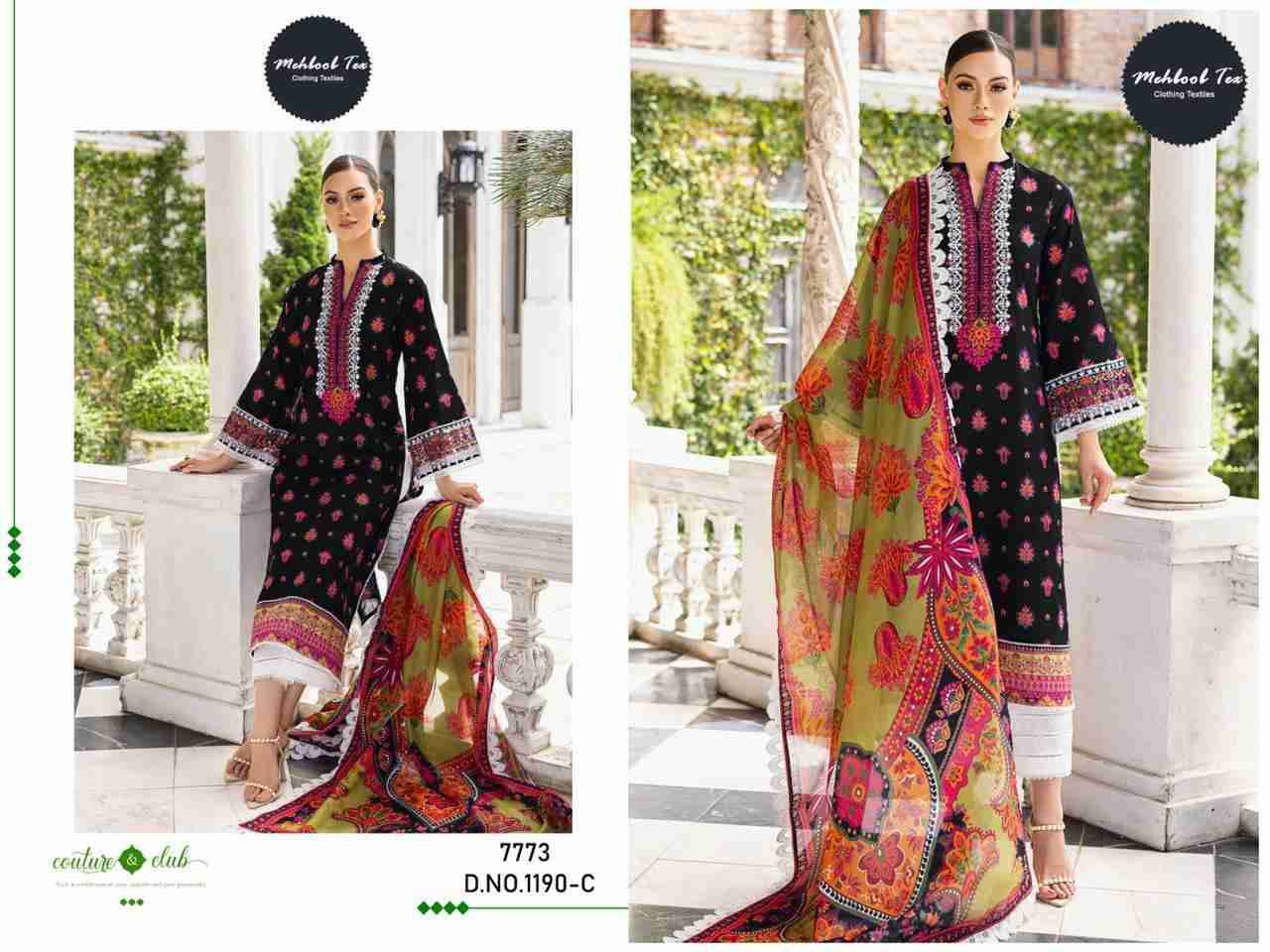 Mehboob Hit Design 1190 Colours By Mehboob Tex 1190-A To 1190-B Series Beautiful Winter Collection Pakistani Suits Stylish Fancy Colorful Casual Wear & Ethnic Wear Pure Cotton Print With Embroidery Dresses At Wholesale Price