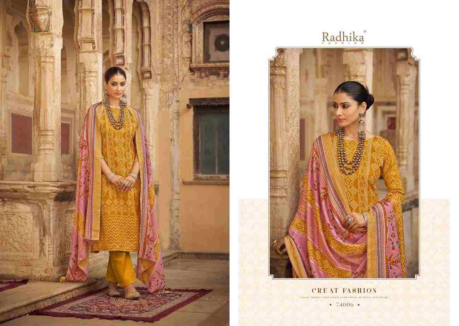 Bandhej By Radhika Fashion 74001 To 74006 Series Beautiful Festive Suits Colorful Stylish Fancy Casual Wear & Ethnic Wear Pure Pashmina Print Dresses At Wholesale Price