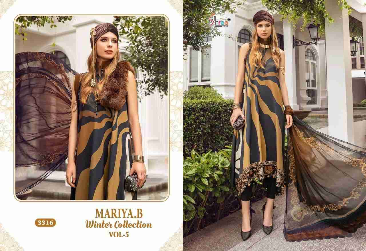 Mariya.B Winter Collection Vol-5 By Shree Fabs 3314 To 3321 Series Beautiful Pakistani Suits Stylish Fancy Colorful Party Wear & Occasional Wear Pure Pashmina With Embroidery Dresses At Wholesale Price