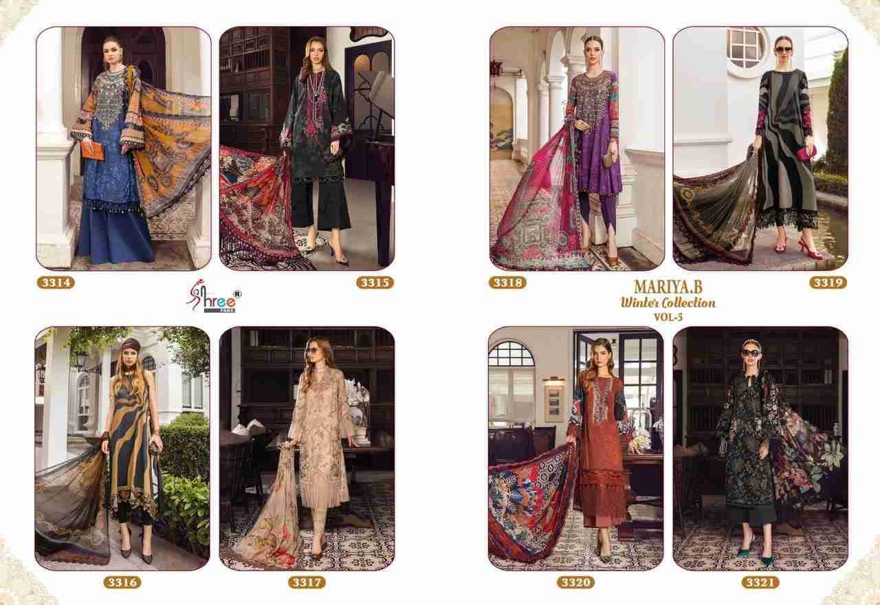 Mariya.B Winter Collection Vol-5 By Shree Fabs 3314 To 3321 Series Beautiful Pakistani Suits Stylish Fancy Colorful Party Wear & Occasional Wear Pure Pashmina With Embroidery Dresses At Wholesale Price