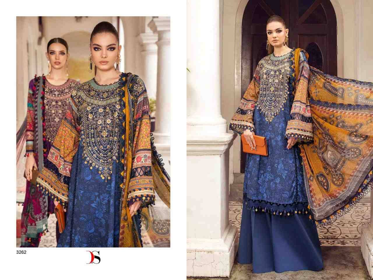 Maria.B. Mprints Vol-5 By Deepsy Suits 3261 To 3267 Series Beautiful Pakistani Suits Stylish Fancy Colorful Party Wear & Occasional Wear Pure Cotton With Embroidery Dresses At Wholesale Price