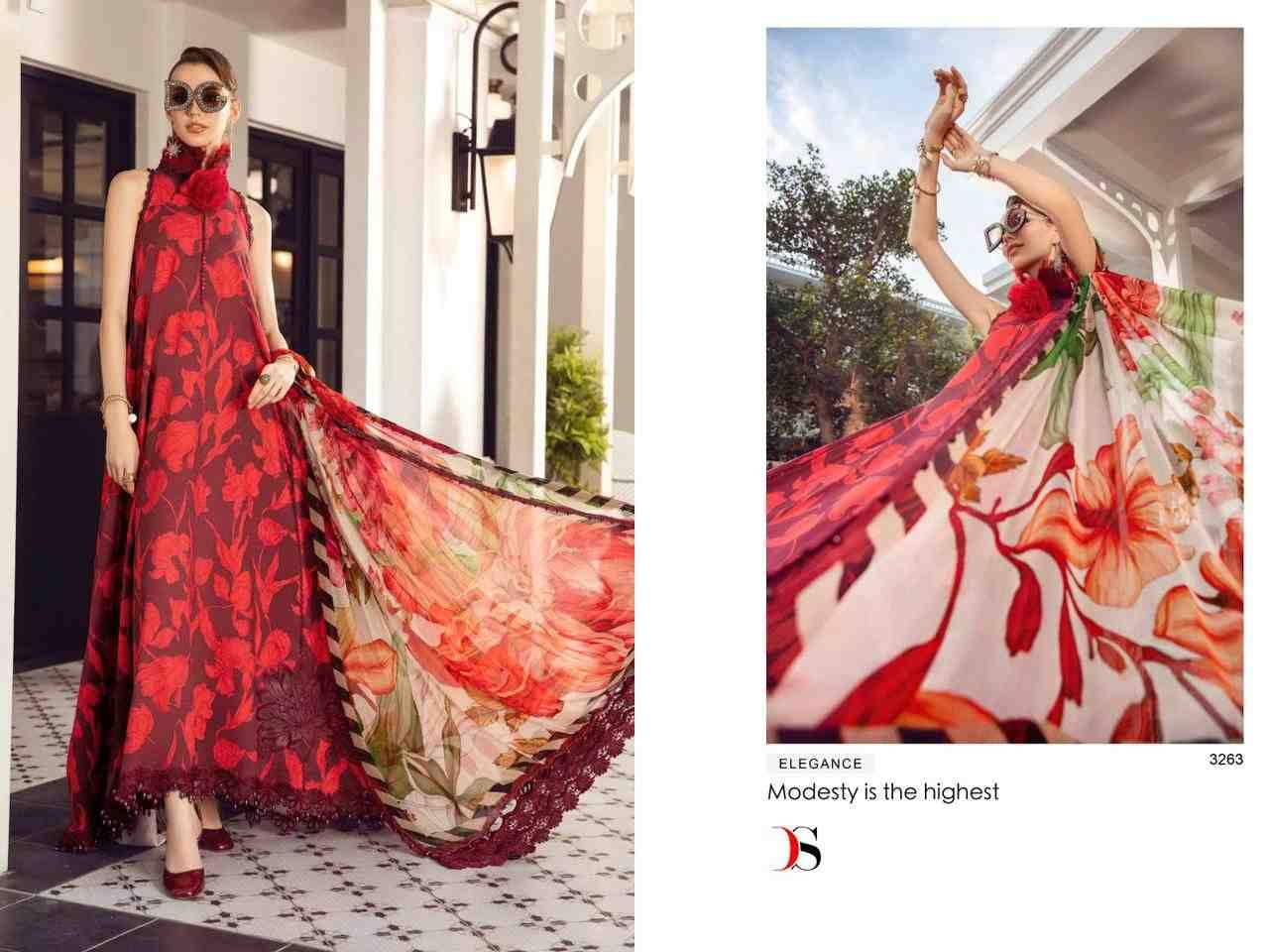 Maria.B. Mprints Vol-5 By Deepsy Suits 3261 To 3267 Series Beautiful Pakistani Suits Stylish Fancy Colorful Party Wear & Occasional Wear Pure Cotton With Embroidery Dresses At Wholesale Price