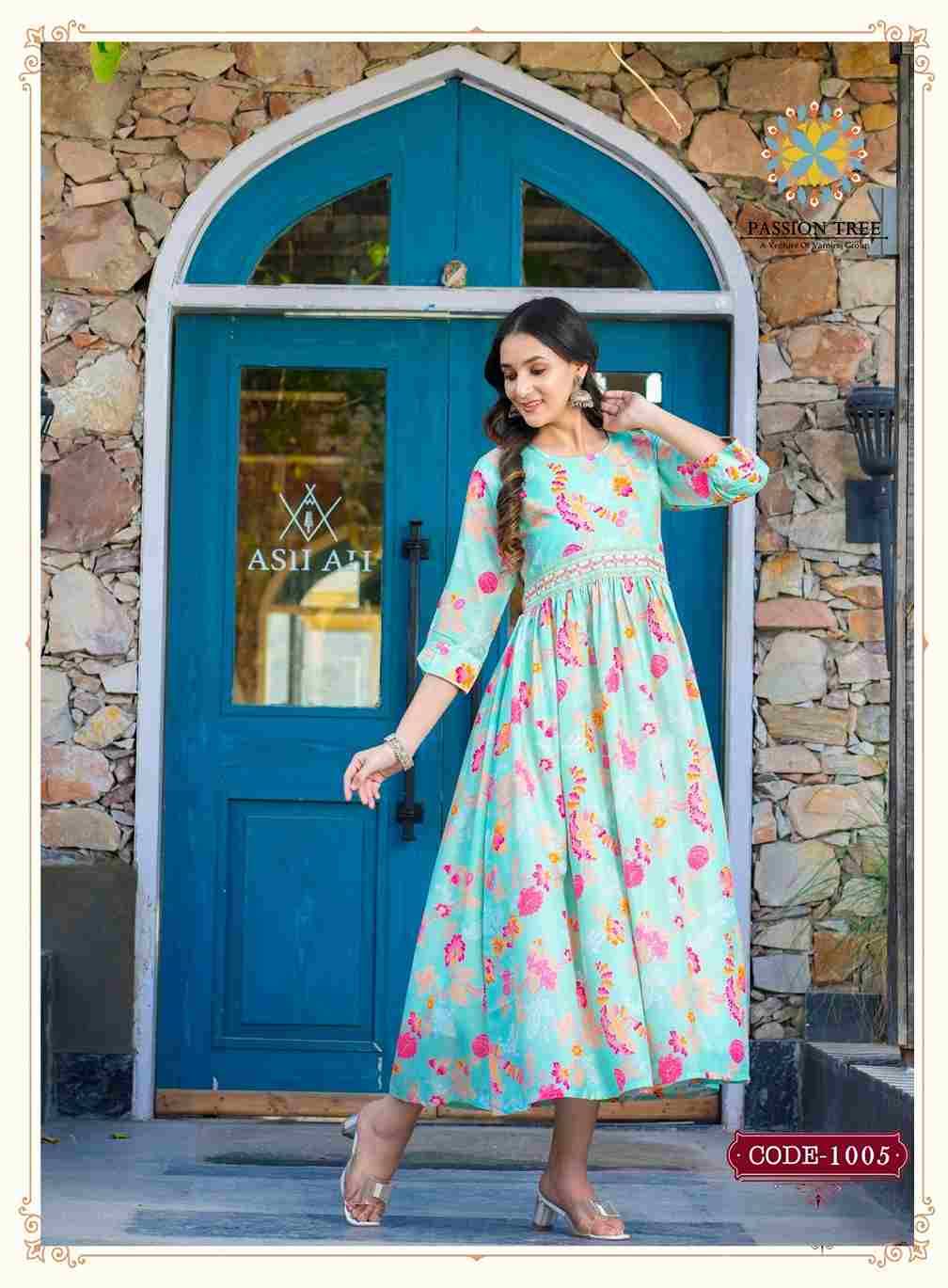 Fashionista Vol-2 By Passion Tree 1001 To 1008 Series Beautiful Stylish Fancy Colorful Casual Wear & Ethnic Wear Muslin Digital Print Gowns At Wholesale Price