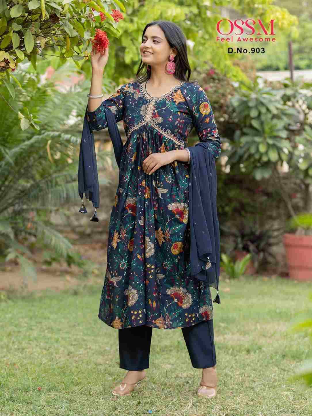 Resham Vol-9 By Ossm 901 To 906 Series Beautiful Stylish Festive Suits Fancy Colorful Casual Wear & Ethnic Wear & Ready To Wear Modal Chanderi Print Dresses At Wholesale Price