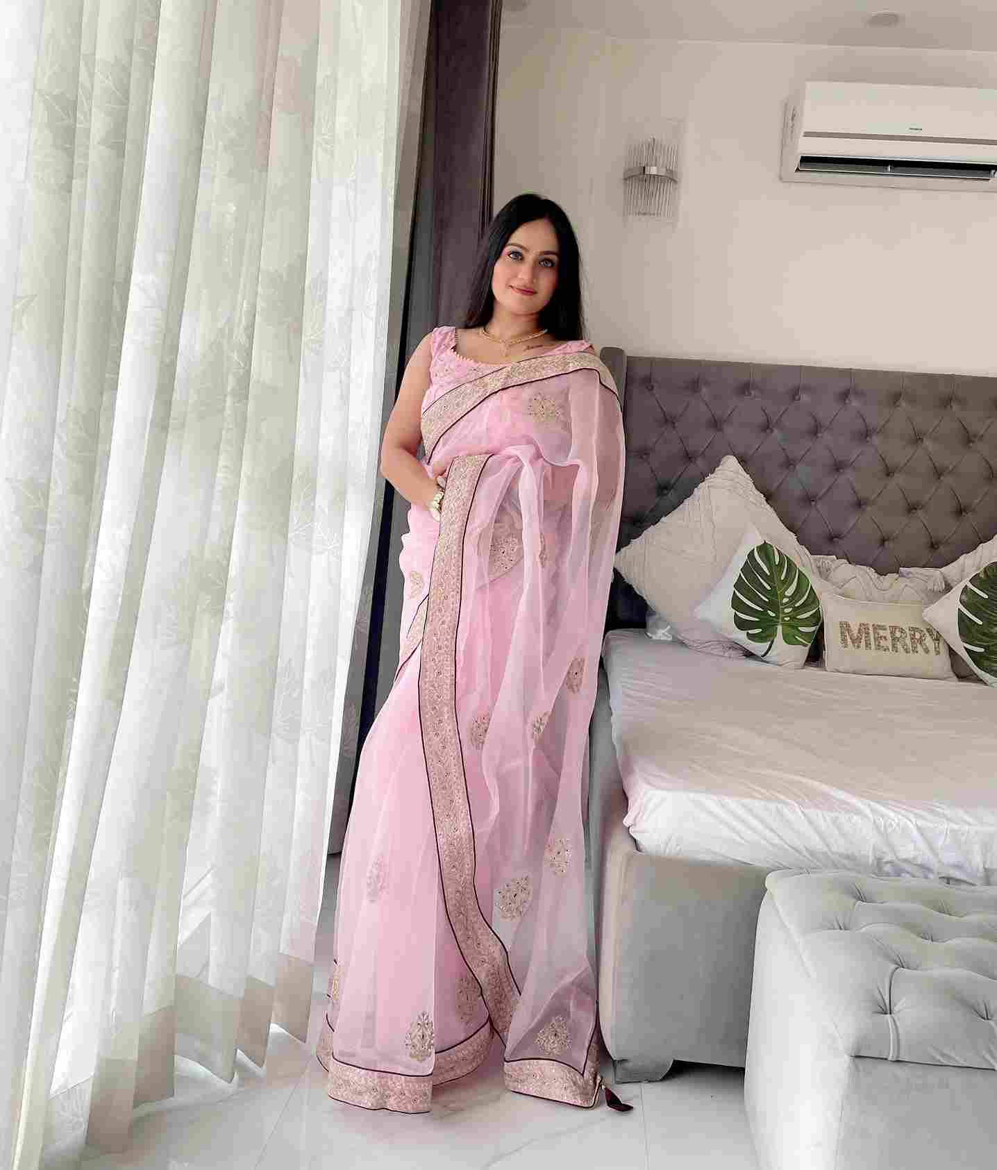 Aarjoo By Fashid Wholesale 01 To 05 Series Indian Traditional Wear Collection Beautiful Stylish Fancy Colorful Party Wear & Occasional Wear Pure Organza Silk Sarees At Wholesale Price