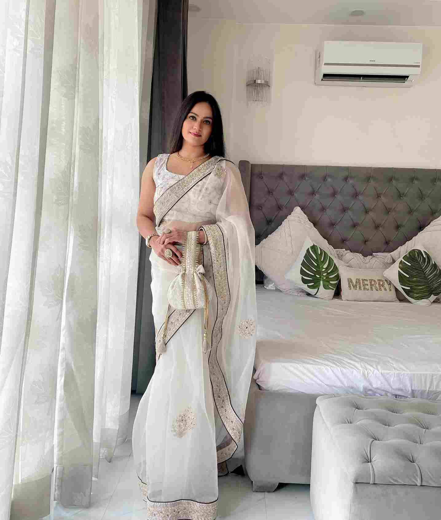 Aarjoo By Fashid Wholesale 01 To 05 Series Indian Traditional Wear Collection Beautiful Stylish Fancy Colorful Party Wear & Occasional Wear Pure Organza Silk Sarees At Wholesale Price