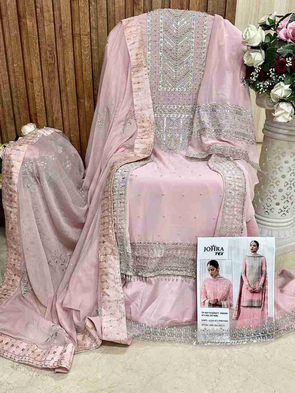Johra Hit Design 129 By Johra Tex Beautiful Pakistani Suits Colorful Stylish Fancy Casual Wear & Ethnic Wear Faux Georgette Dresses At Wholesale Price