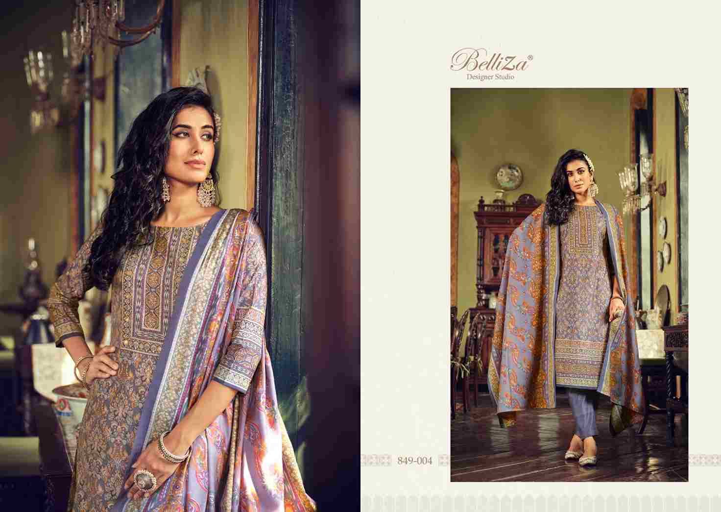 Sajda By Belliza 849-001 To 849-008 Series Festive Suits Collection Beautiful Stylish Fancy Colorful Party Wear & Occasional Wear Pure Viscose Muslin Print With Work Dresses At Wholesale Price