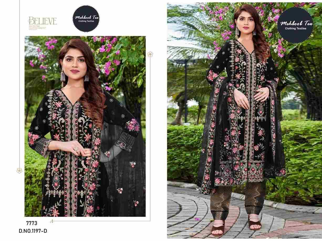 Mehboob Hit Design 1197 Colours By Mehboob Tex 1197-A To 1197-D Series Beautiful Winter Collection Pakistani Suits Stylish Fancy Colorful Casual Wear & Ethnic Wear Heavy Velvet Embroidery Dresses At Wholesale Price
