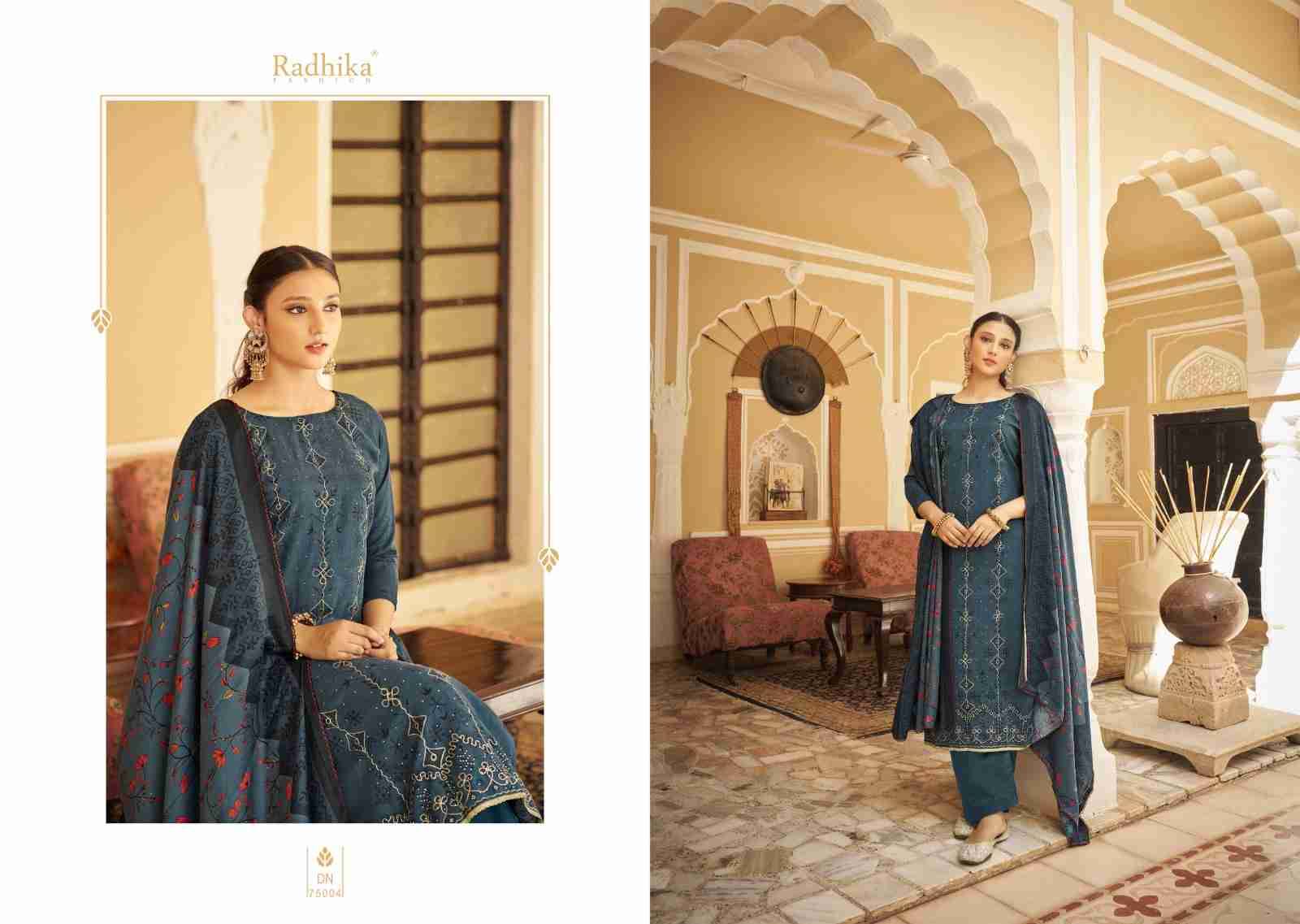 Jasmine Nx By Radhika Fashion 75001 To 75005 Series Beautiful Festive Suits Colorful Stylish Fancy Casual Wear & Ethnic Wear Pure Pashmina Print Dresses At Wholesale Price