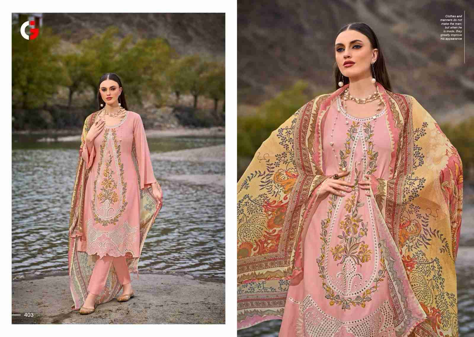 Mehtaab By Gull Jee 401 To 406 Series Beautiful Pakistani Suits Colorful Stylish Fancy Casual Wear & Ethnic Wear Viscose Pashmina Embroidered Dresses At Wholesale Price