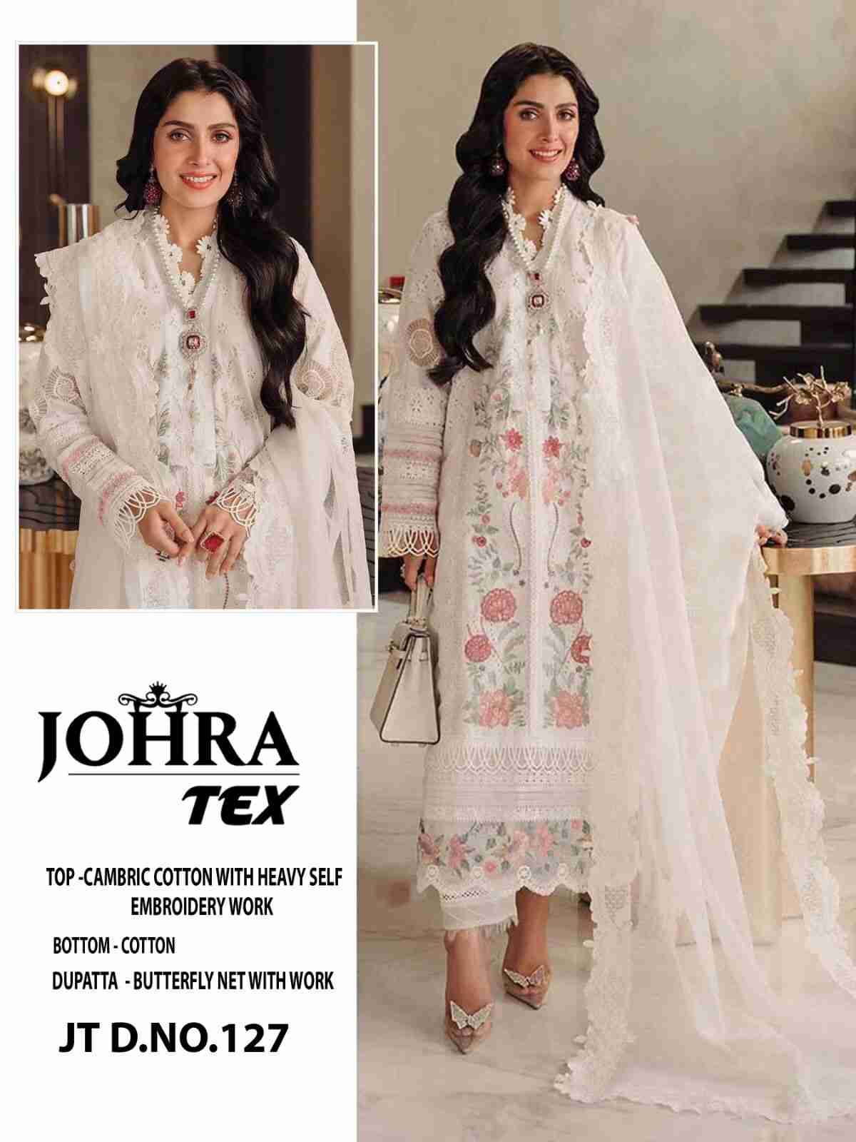 Johra Hit Design 127 By Johra Tex Beautiful Winter Collection Pakistani Suits Stylish Fancy Colorful Casual Wear & Ethnic Wear Cambric Cotton Print With Embroidery Dresses At Wholesale Price