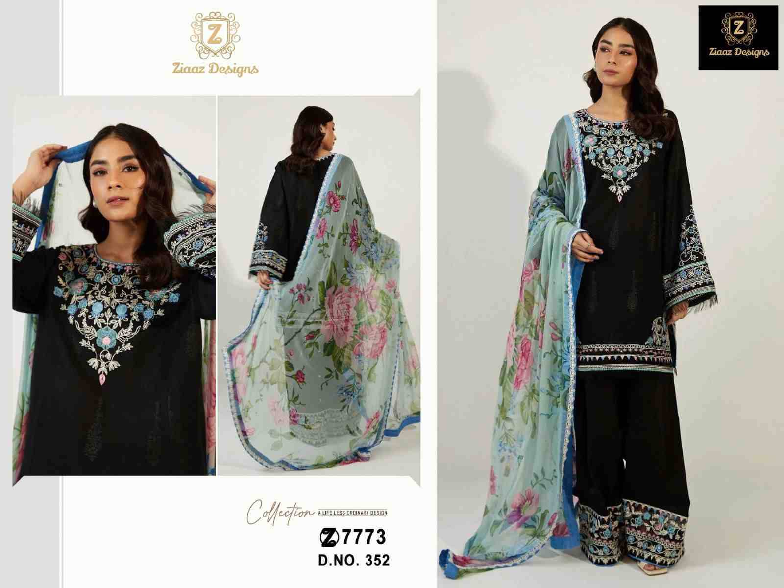Ziaaz Designs Hit Design 352 By Ziaaz Designs Beautiful Pakistani Suits Colorful Stylish Fancy Casual Wear & Ethnic Wear Rayon Embroidered Dresses At Wholesale Price