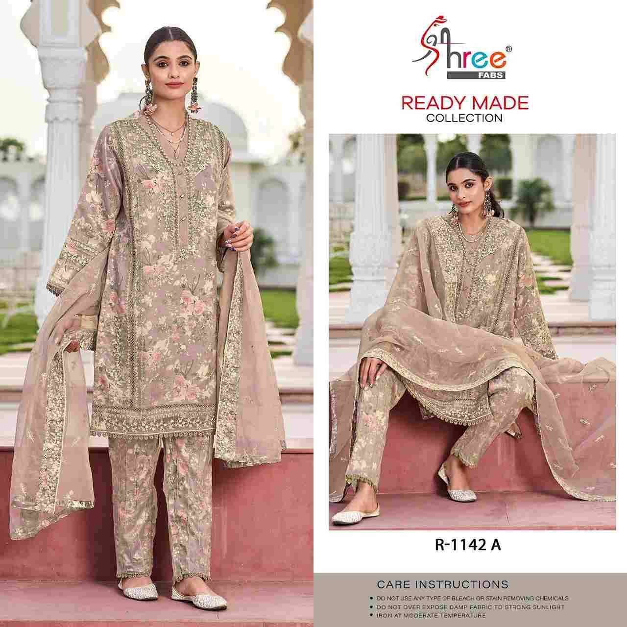 Shree Fabs Hit Design R-1142 Colours By Shree Fabs R-1142-A To R-1142-D Series Beautiful Pakistani Suits Colorful Stylish Fancy Casual Wear & Ethnic Wear Organza Embroidered Dresses At Wholesale Price