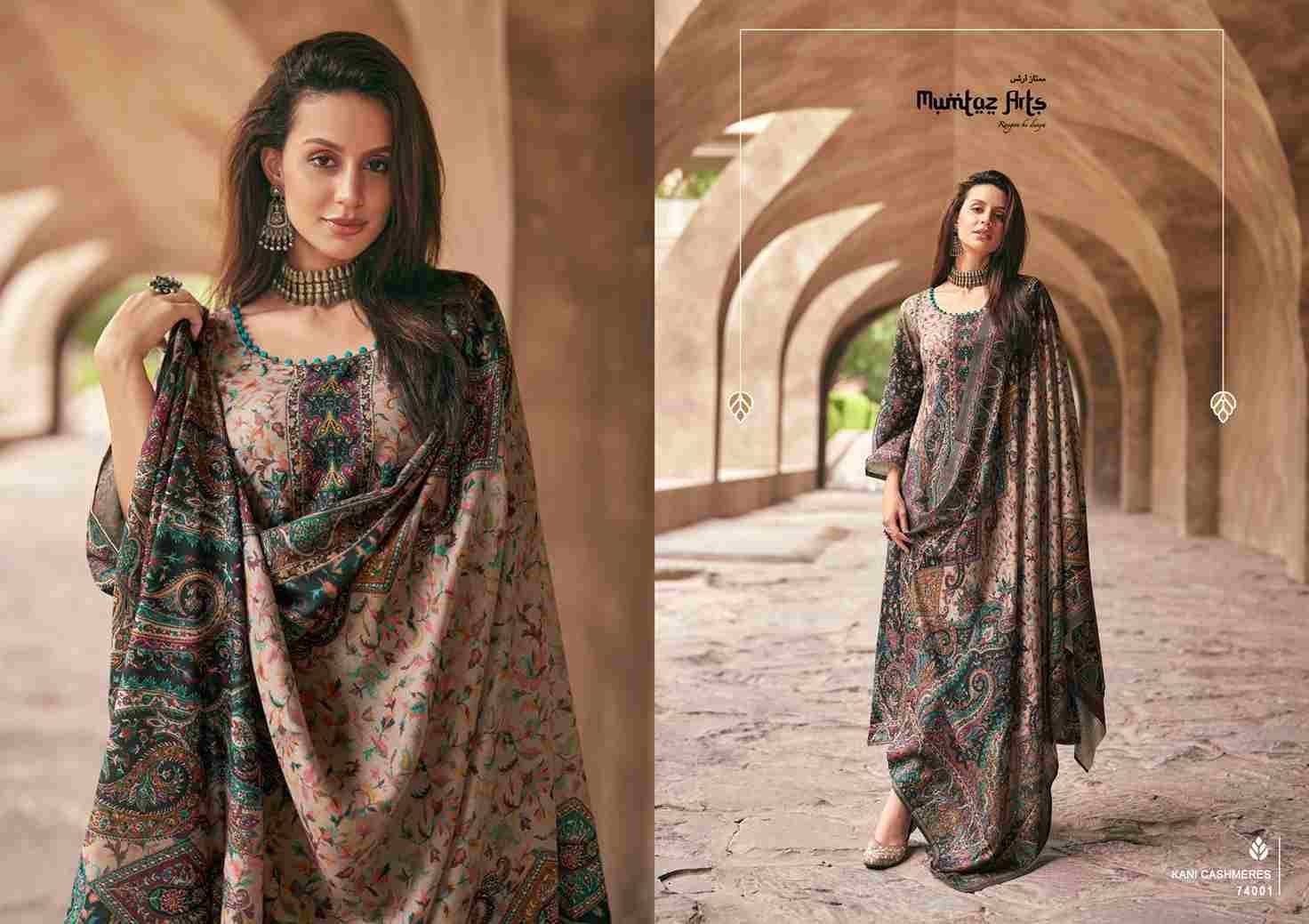 Kani Cashmeres By Mumtaz Arts 74001 To 74007 Series Beautiful Pakistani Suits Colorful Stylish Fancy Casual Wear & Ethnic Wear Pure Pashmina Digital Print Dresses At Wholesale Price