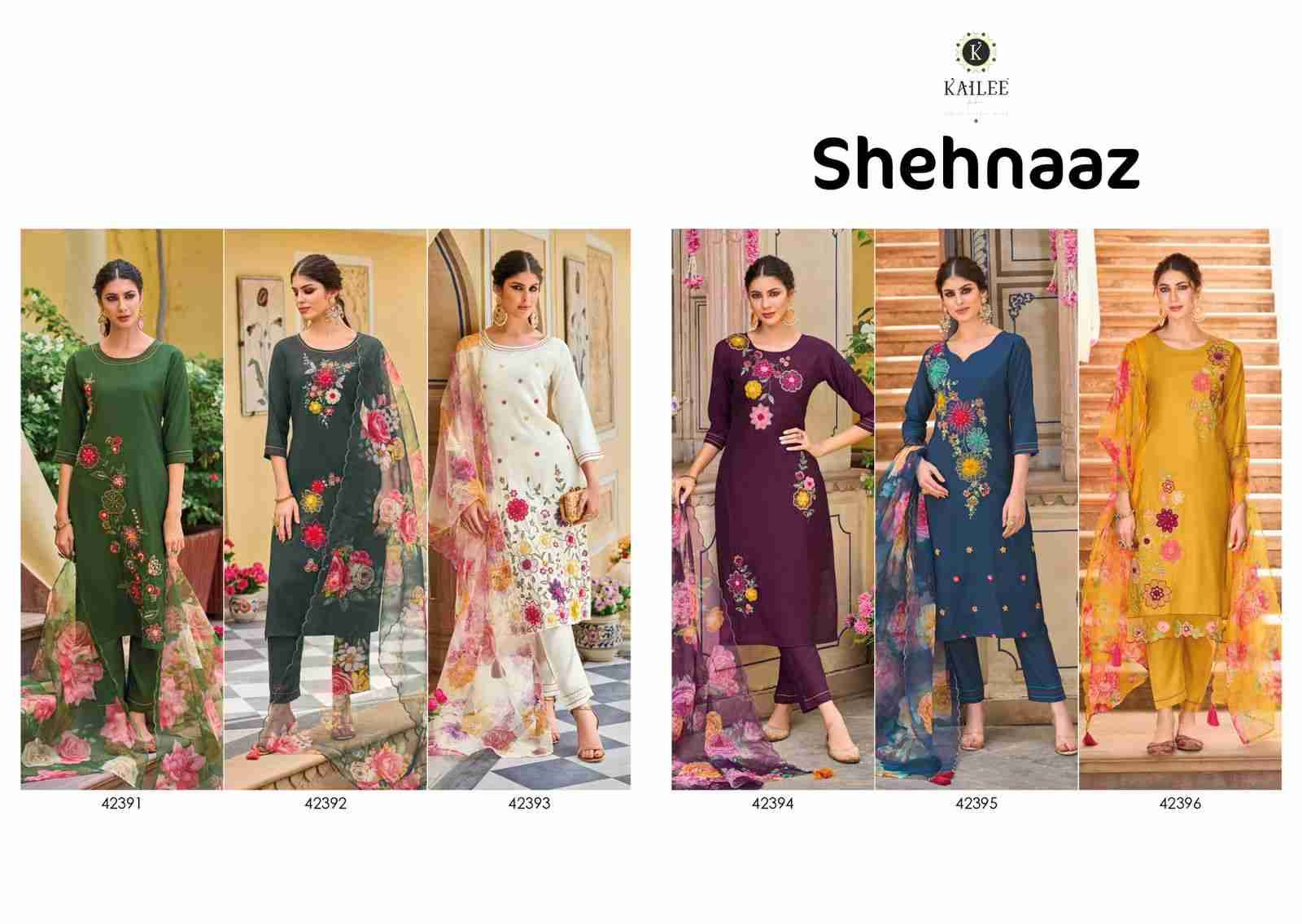 Shehnaaz By Kailee 42391 To 42396 Series Beautiful Festive Suits Colorful Stylish Fancy Casual Wear & Ethnic Wear Viscose Silk Embroidery Dresses At Wholesale Price