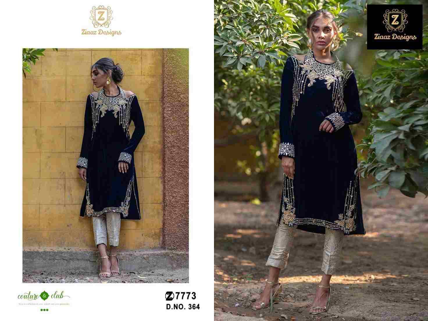 Ziaaz Designs Hit Design 364 By Ziaaz Designs Beautiful Stylish Pakistani Suits Fancy Colorful Casual Wear & Ethnic Wear & Ready To Wear Velvet Embroidery Dresses At Wholesale Price