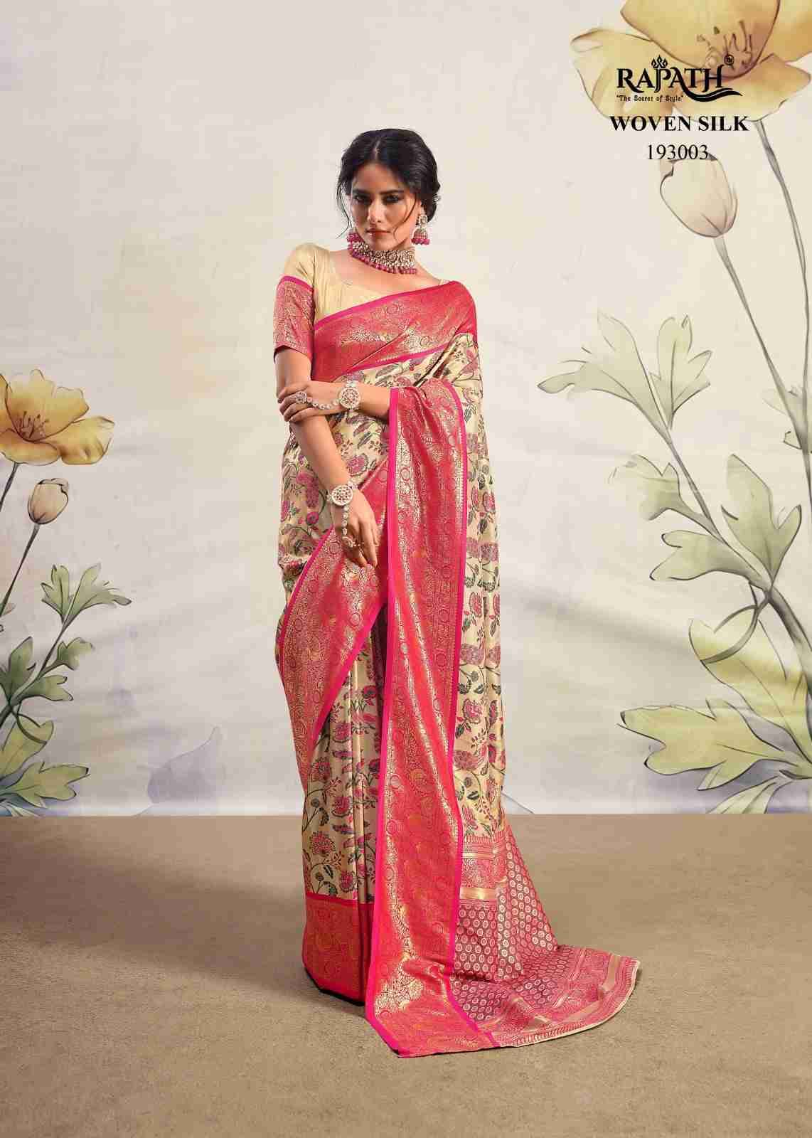 Kaval By Rajpath 193001 To 193006 Series Indian Traditional Wear Collection Beautiful Stylish Fancy Colorful Party Wear & Occasional Wear Pure Silk Sarees At Wholesale Price