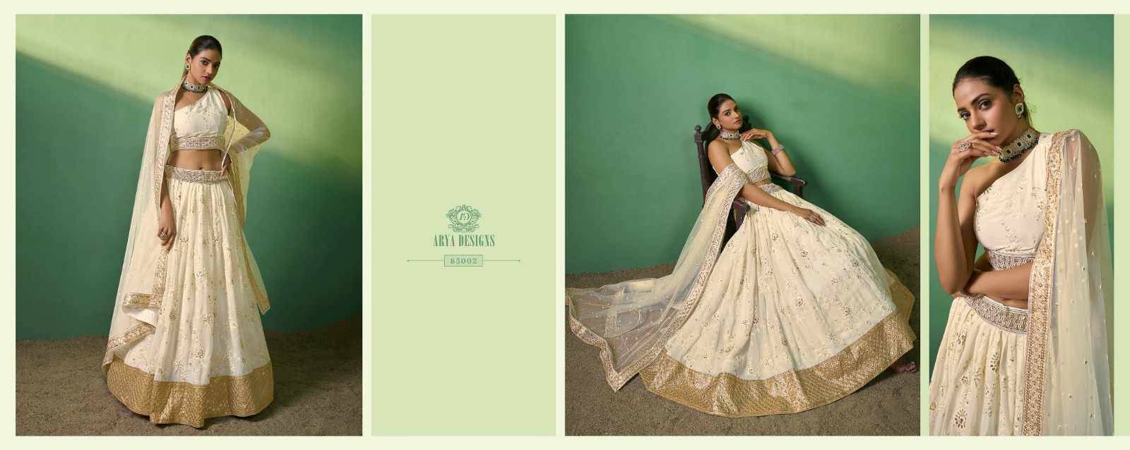 Poshak Vol-7 By Arya Designs 85001 To 85011 Series Bridal Wear Collection Beautiful Stylish Colorful Fancy Party Wear & Occasional Wear Georgette Lehengas At Wholesale Price