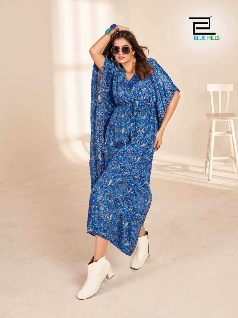 Firewalk Vol-5 By Blue Hills 5001 To 5006 Series Designer Stylish Fancy Colorful Beautiful Party Wear & Ethnic Wear Collection Heavy Crepe Print Kaftan At Wholesale Price