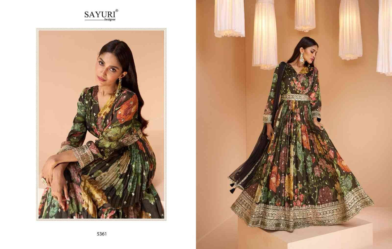 Mashooqa By Sayuri 5359 To 5362 Series Beautiful Stylish Fancy Colorful Casual Wear & Ethnic Wear Georgette Gowns With Dupatta At Wholesale Price