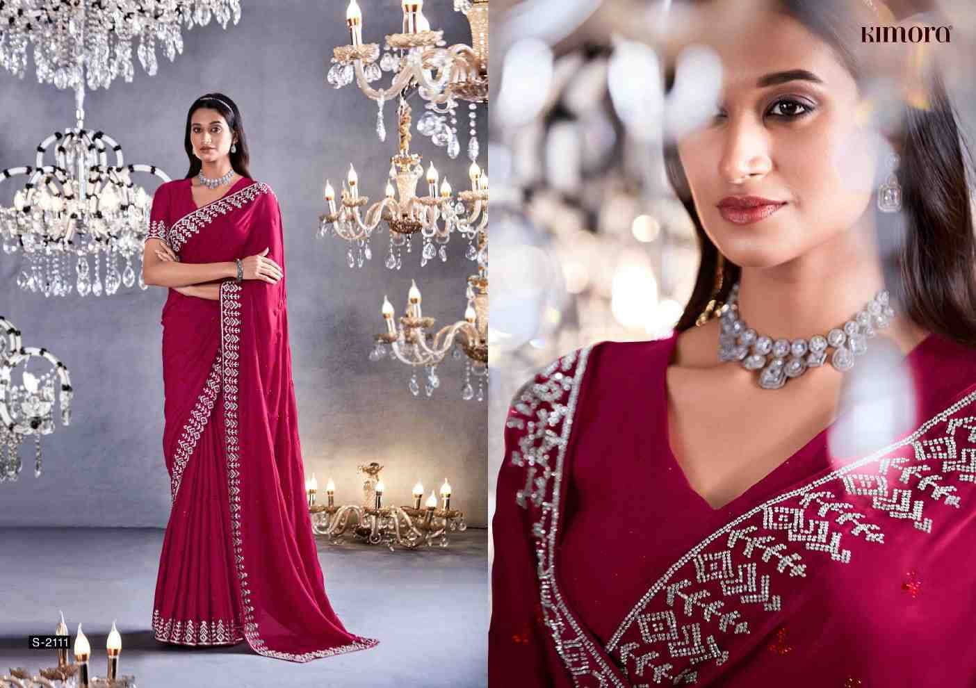 Zarkan By Kimora Fashion 2111 To 2119 Series Indian Traditional Wear Collection Beautiful Stylish Fancy Colorful Party Wear & Occasional Wear Satin With Work Sarees At Wholesale Price