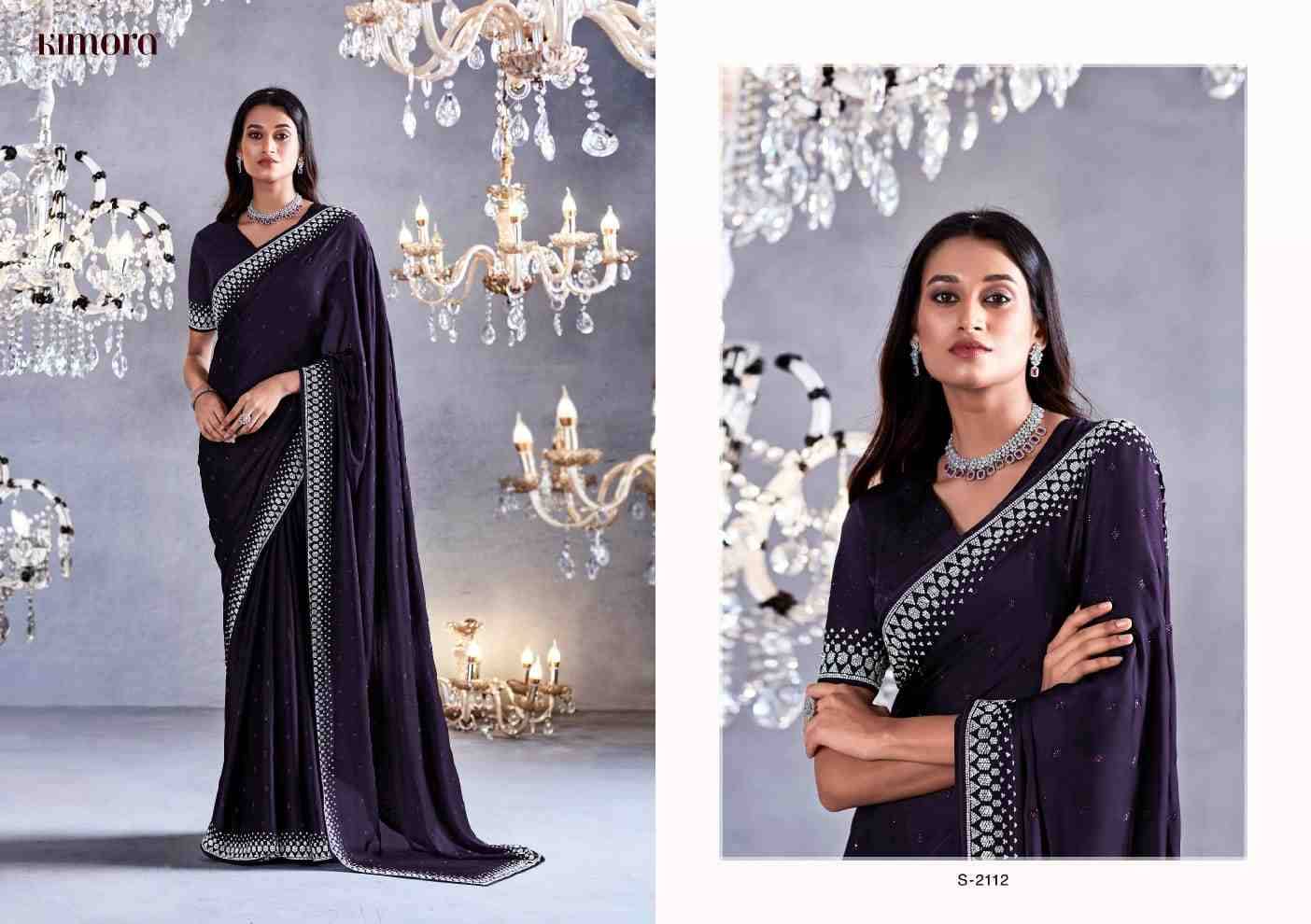 Zarkan By Kimora Fashion 2111 To 2119 Series Indian Traditional Wear Collection Beautiful Stylish Fancy Colorful Party Wear & Occasional Wear Satin With Work Sarees At Wholesale Price