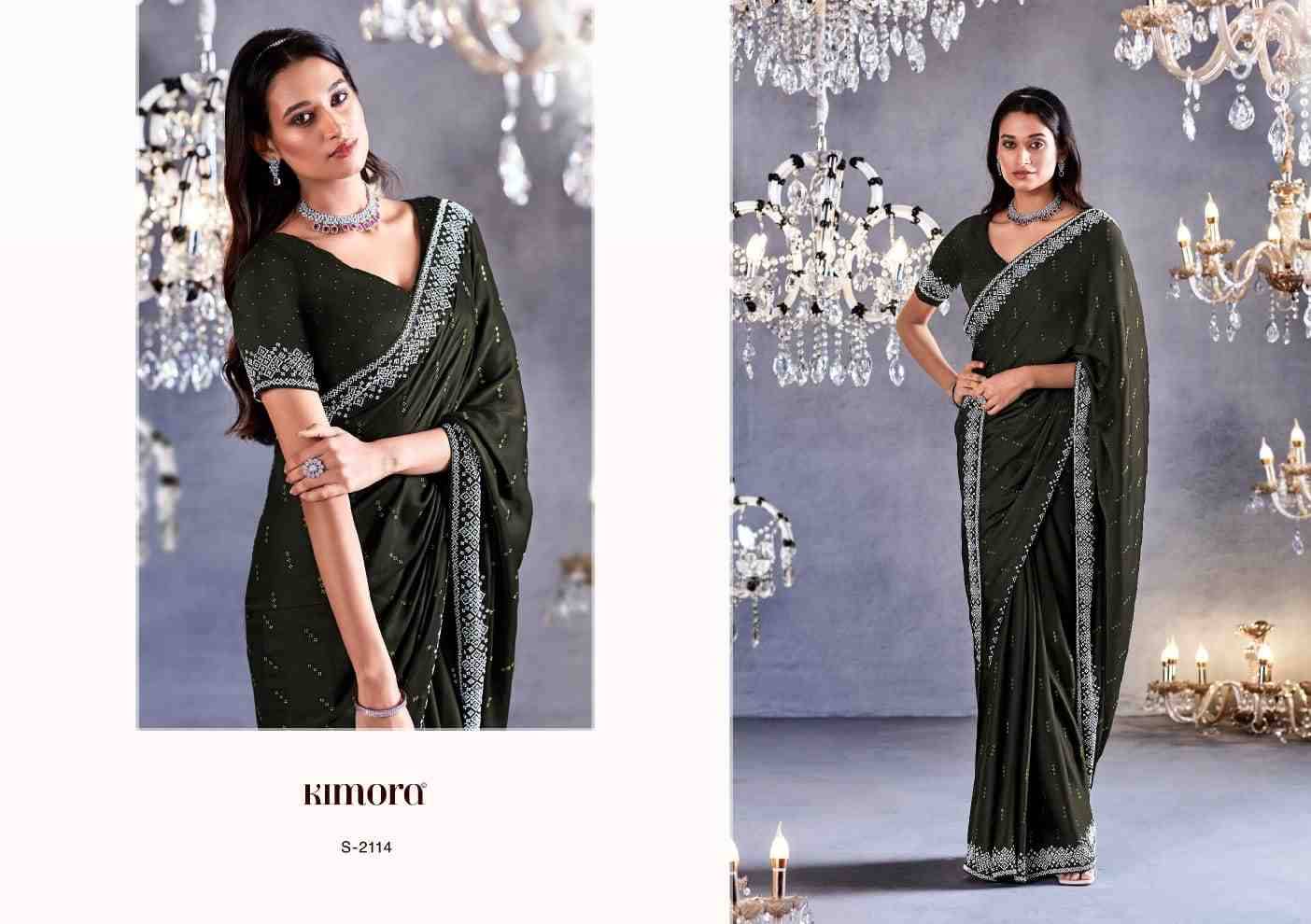 Zarkan By Kimora Fashion 2111 To 2119 Series Indian Traditional Wear Collection Beautiful Stylish Fancy Colorful Party Wear & Occasional Wear Satin With Work Sarees At Wholesale Price