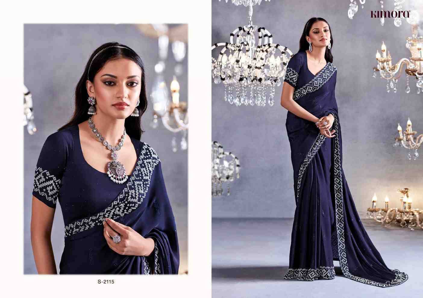 Zarkan By Kimora Fashion 2111 To 2119 Series Indian Traditional Wear Collection Beautiful Stylish Fancy Colorful Party Wear & Occasional Wear Satin With Work Sarees At Wholesale Price