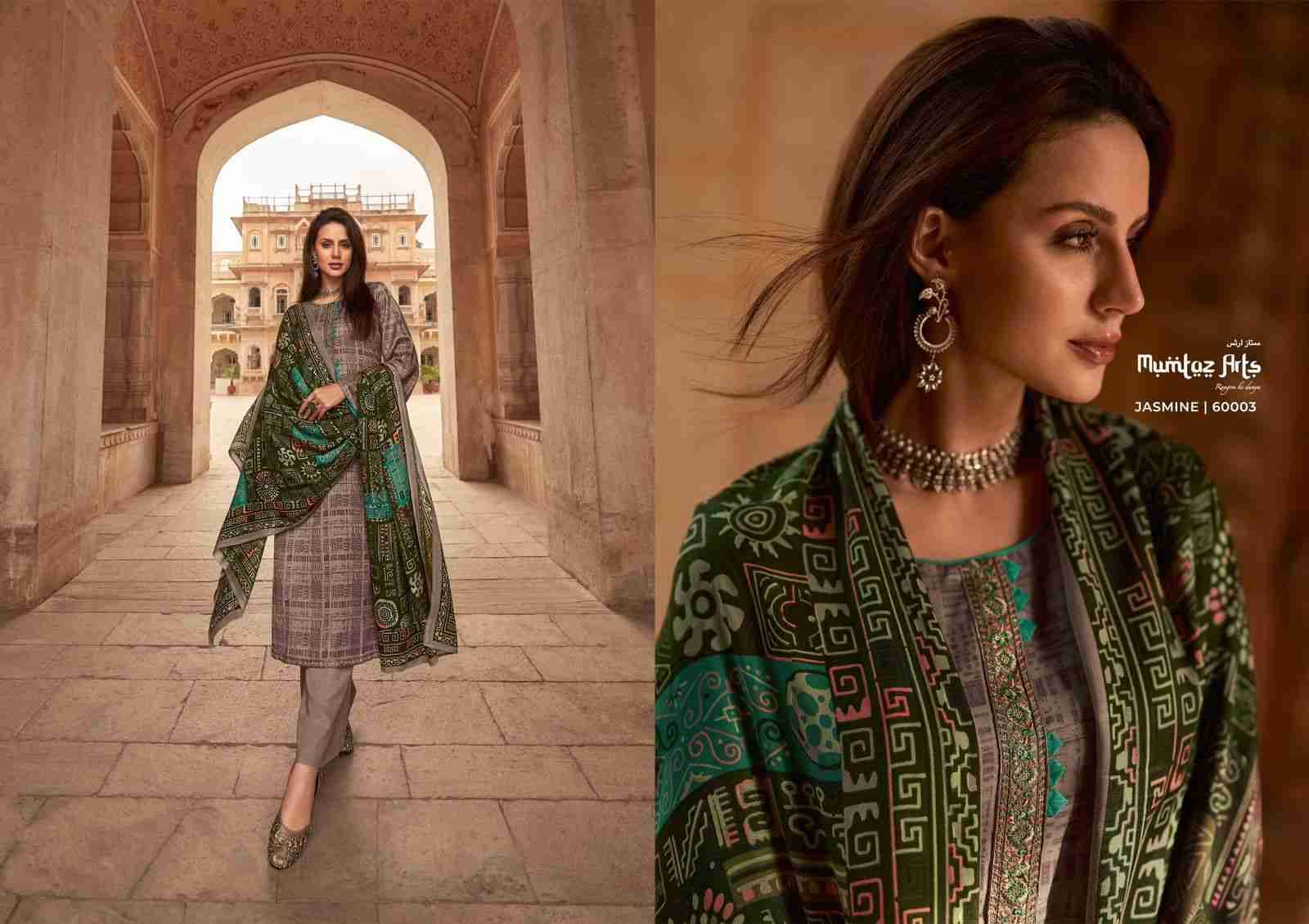 Jasmine Vol-2 By Mumtaz Arts 60001 To 60006 Series Beautiful Festive Suits Stylish Fancy Colorful Party Wear & Occasional Wear Pure Pashmina Print With Embroidery Dresses At Wholesale Price