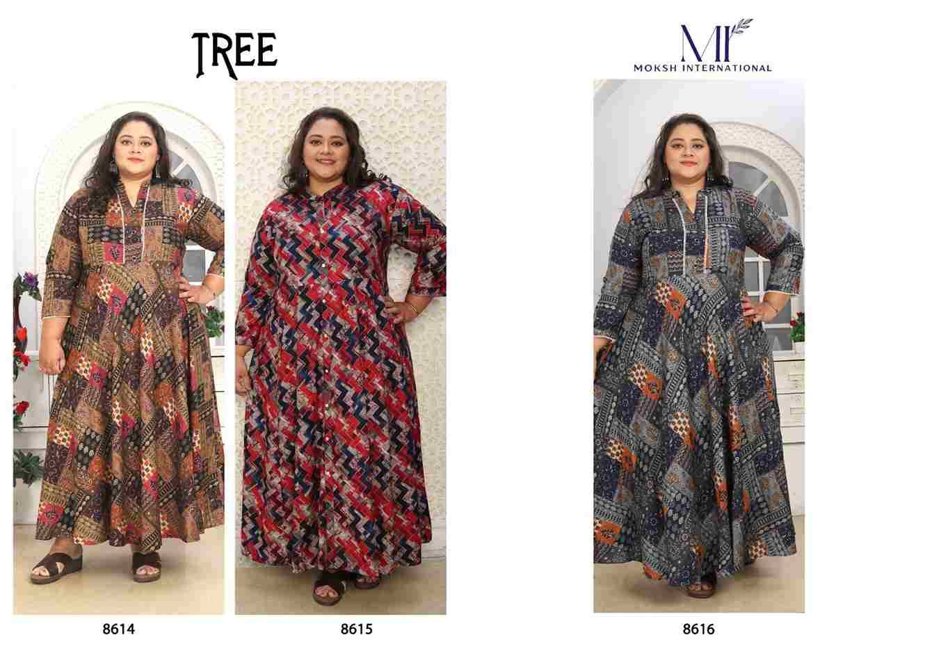 Tree By Moksh International 8614 To 8616 Series Designer Stylish Fancy Colorful Beautiful Party Wear & Ethnic Wear Collection Premium Rayon Gowns At Wholesale Price