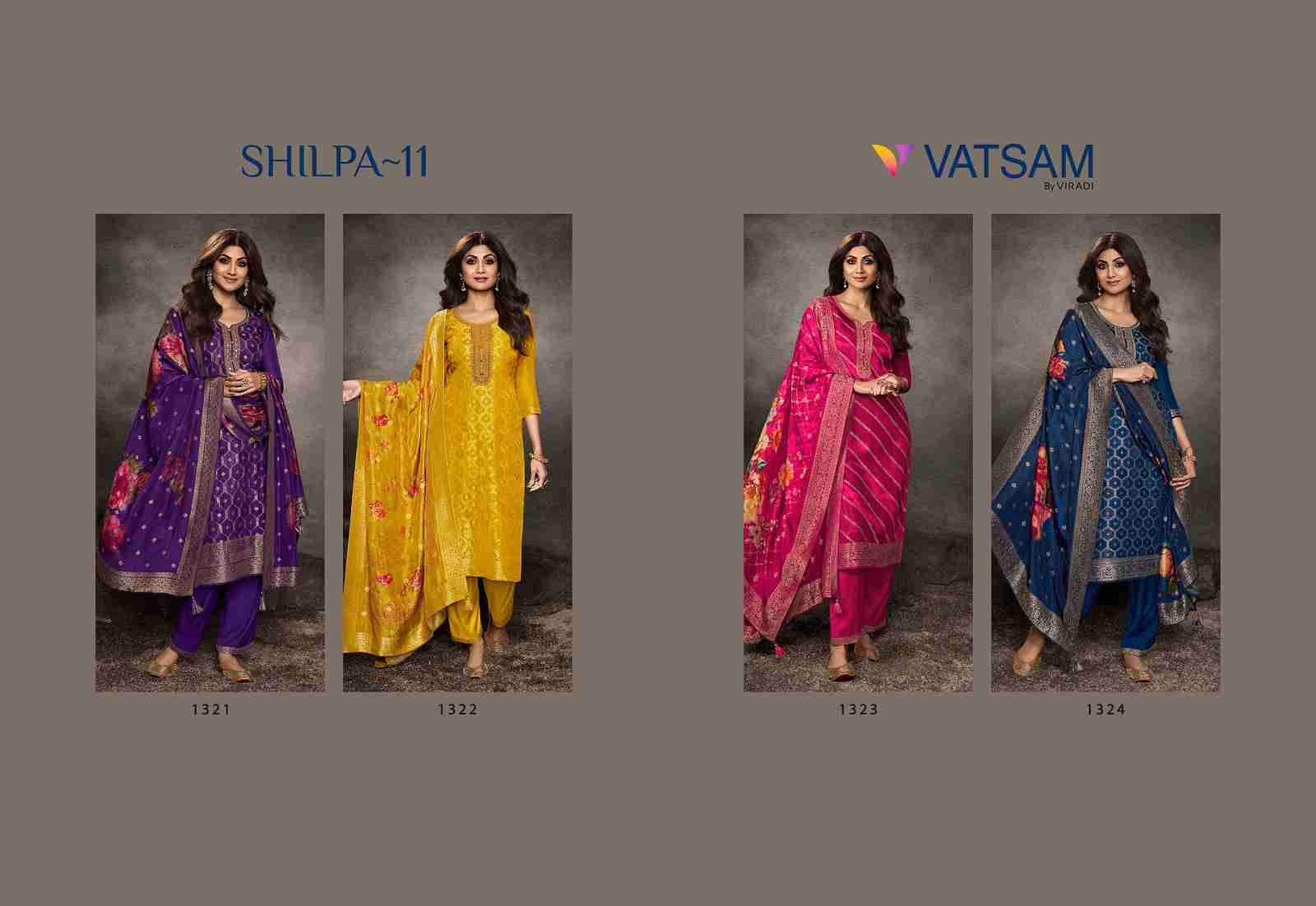 Shilpa Vol-11 By Vatsam 1321 To 1324 Series Beautiful Suits Colorful Stylish Fancy Casual Wear & Ethnic Wear Pure Viscose Jacquard Dresses At Wholesale Price