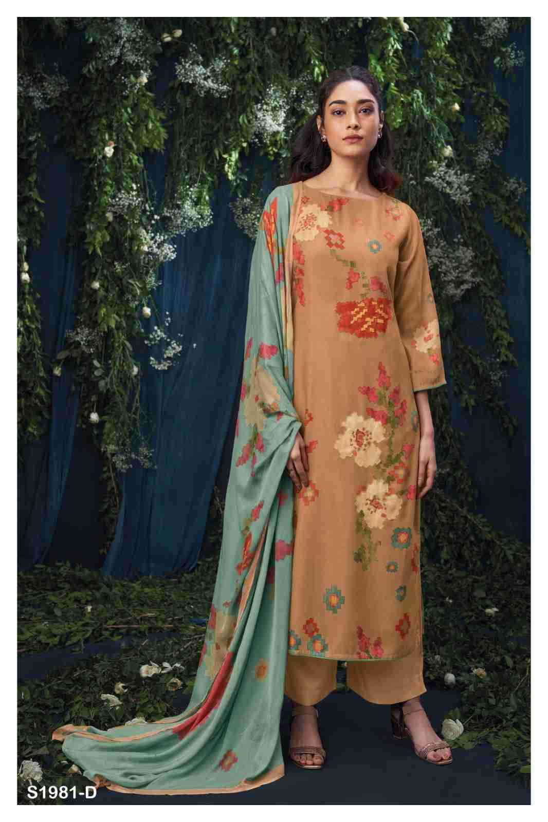 Sydney-1981 By Ganga Fashion 1981-A To 1981-D Series Beautiful Festive Suits Stylish Fancy Colorful Party Wear & Occasional Wear Premium Pashmina Digital Print Dresses At Wholesale Price