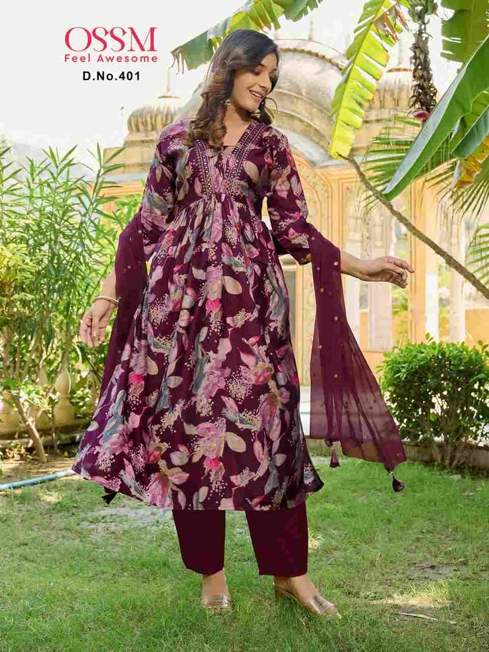 Mannta Vol-4 By Ossm 401 To 406 Series Beautiful Festive Suits Stylish Fancy Colorful Party Wear & Occasional Wear Premium Chanderi Dresses At Wholesale Price