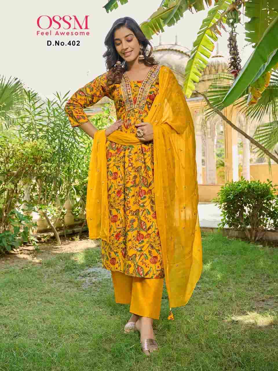 Mannta Vol-4 By Ossm 401 To 406 Series Beautiful Festive Suits Stylish Fancy Colorful Party Wear & Occasional Wear Premium Chanderi Dresses At Wholesale Price